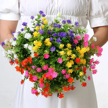 Outdoor Artificial Flower Hanging Basket