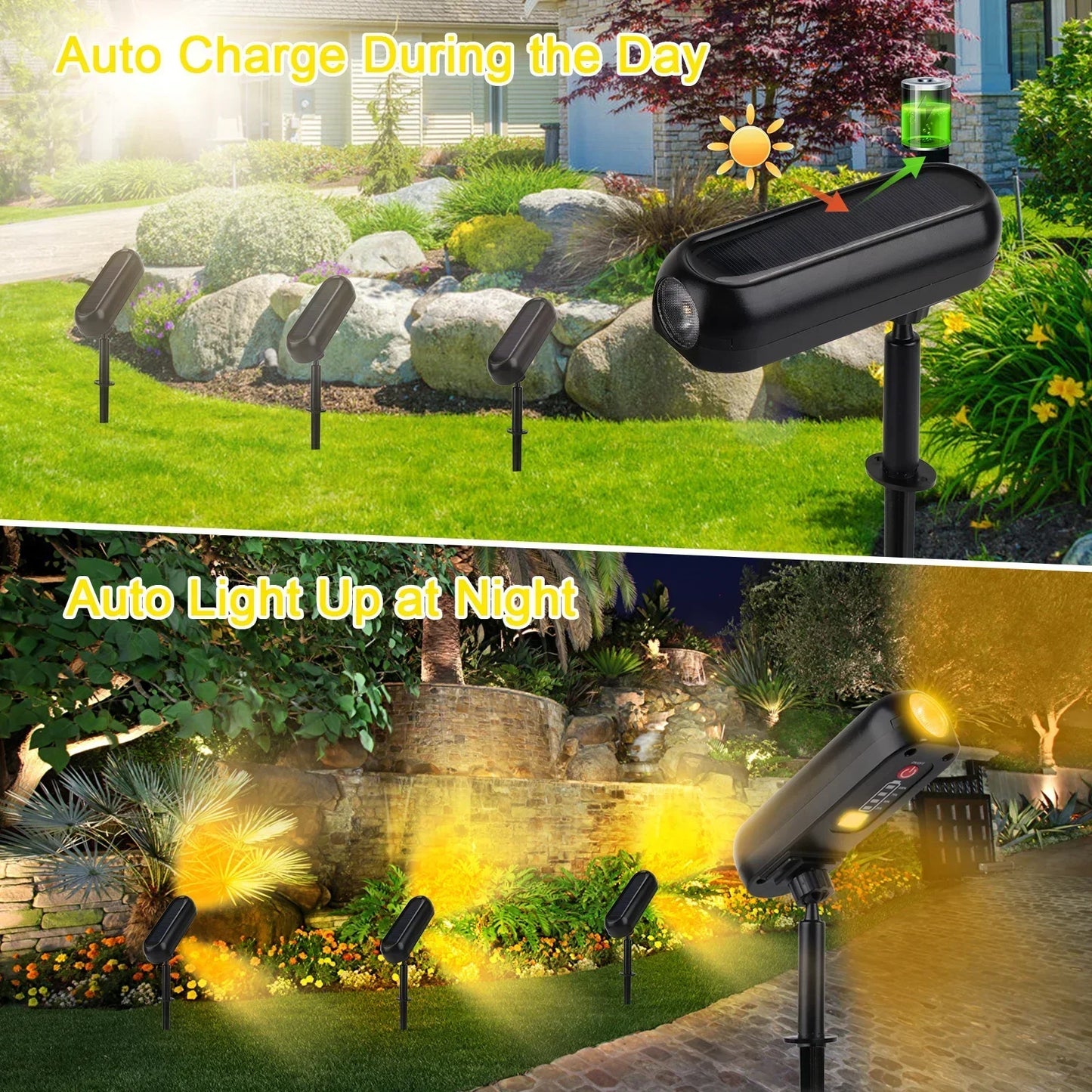 Solar Powered Outdoor Spotlight LED Light