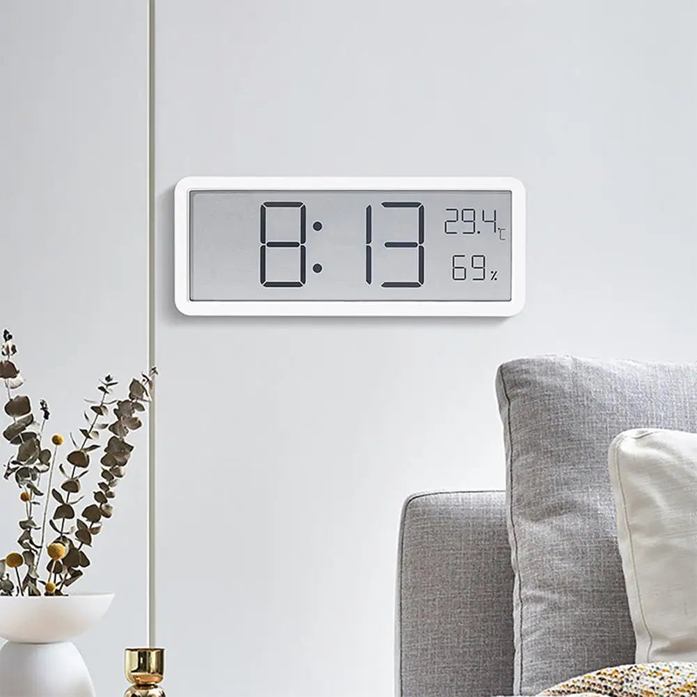 Big LED Digital Clock with Temp and Humidity