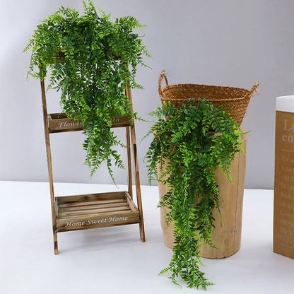 Large Artificial Boston Fern Hanging Plant UV Resistant - Fesara