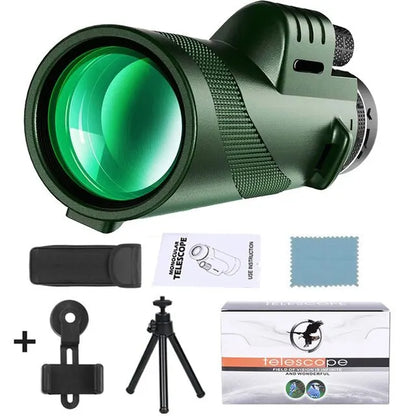 Compact 80x100 HD Zoom Outdoor Monocular Telescope
