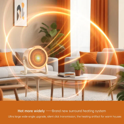 Compact 1000W Electric Space Heater with Safety Tip