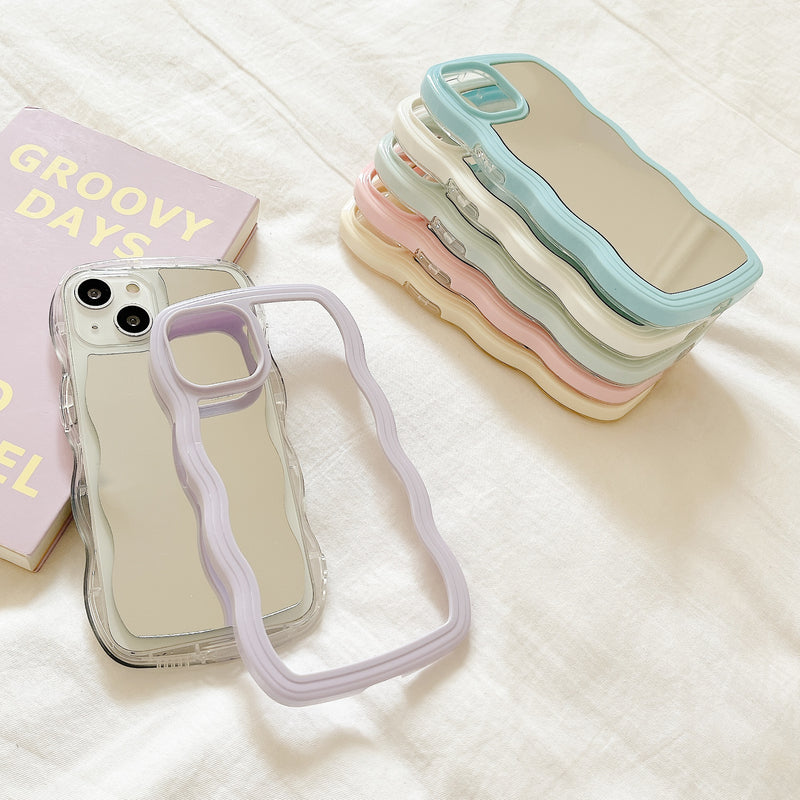 Stylish Wave Design Phone Case Mirror
