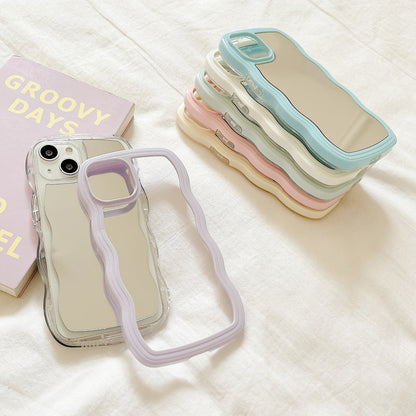 Stylish Wave Design Phone Case Mirror