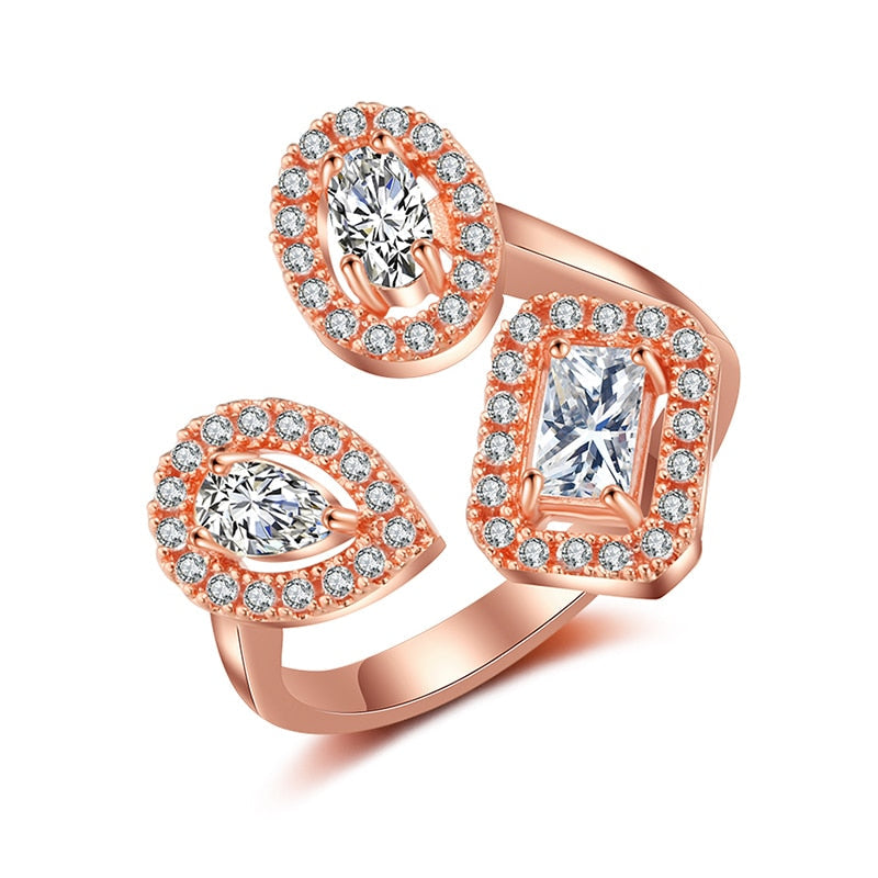 Fesara | Teardrop Zircon Elegant Adjustable Ring