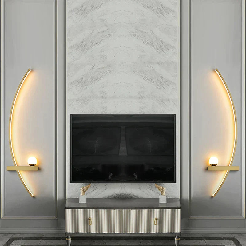 Modern Black Gold Wall Light Fixture