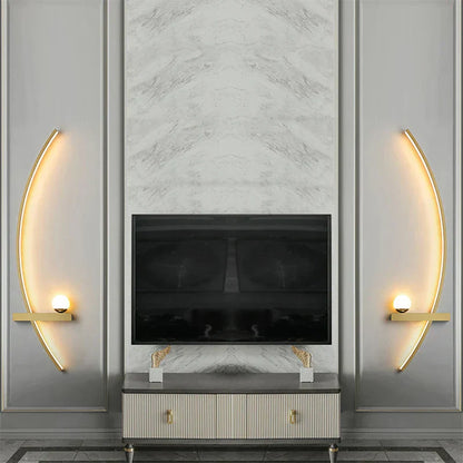 Modern Black Gold Wall Light Fixture
