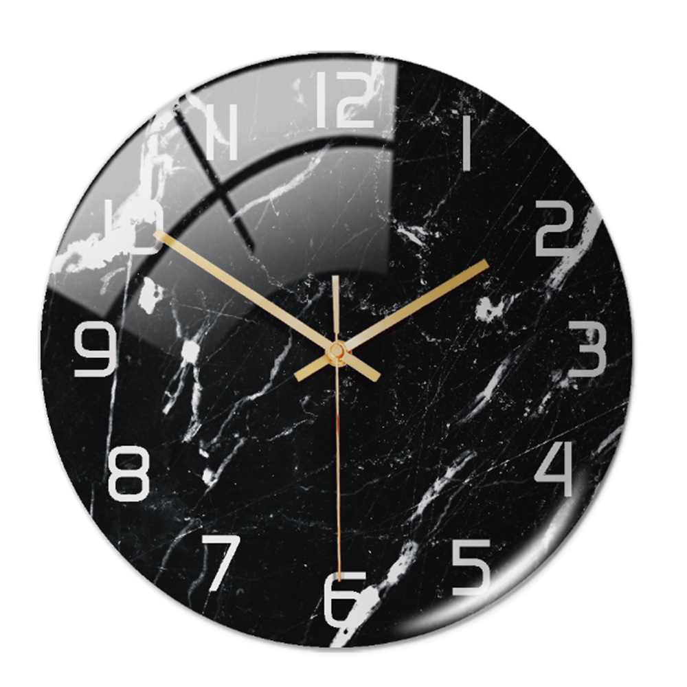 Elegant White Marble Silent Wall Clock