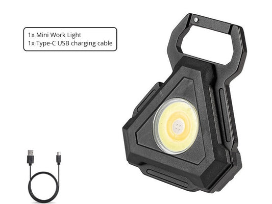 Compact LED Keychain Flashlight Bottle Opener - Fesara