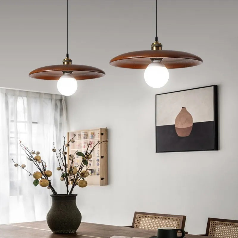 Simple Wood LED Hanging Light