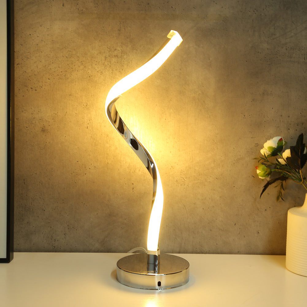 Stylish Spiral LED Table Lamp for Home Office