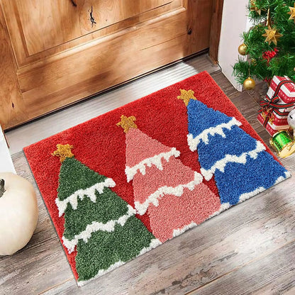 Fun Christmas Welcome Mat Santa Gingerbread Design