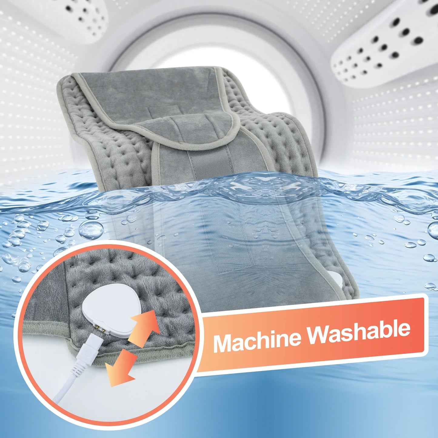 Electric Heat Wrap for Back and Waist Pain Relief