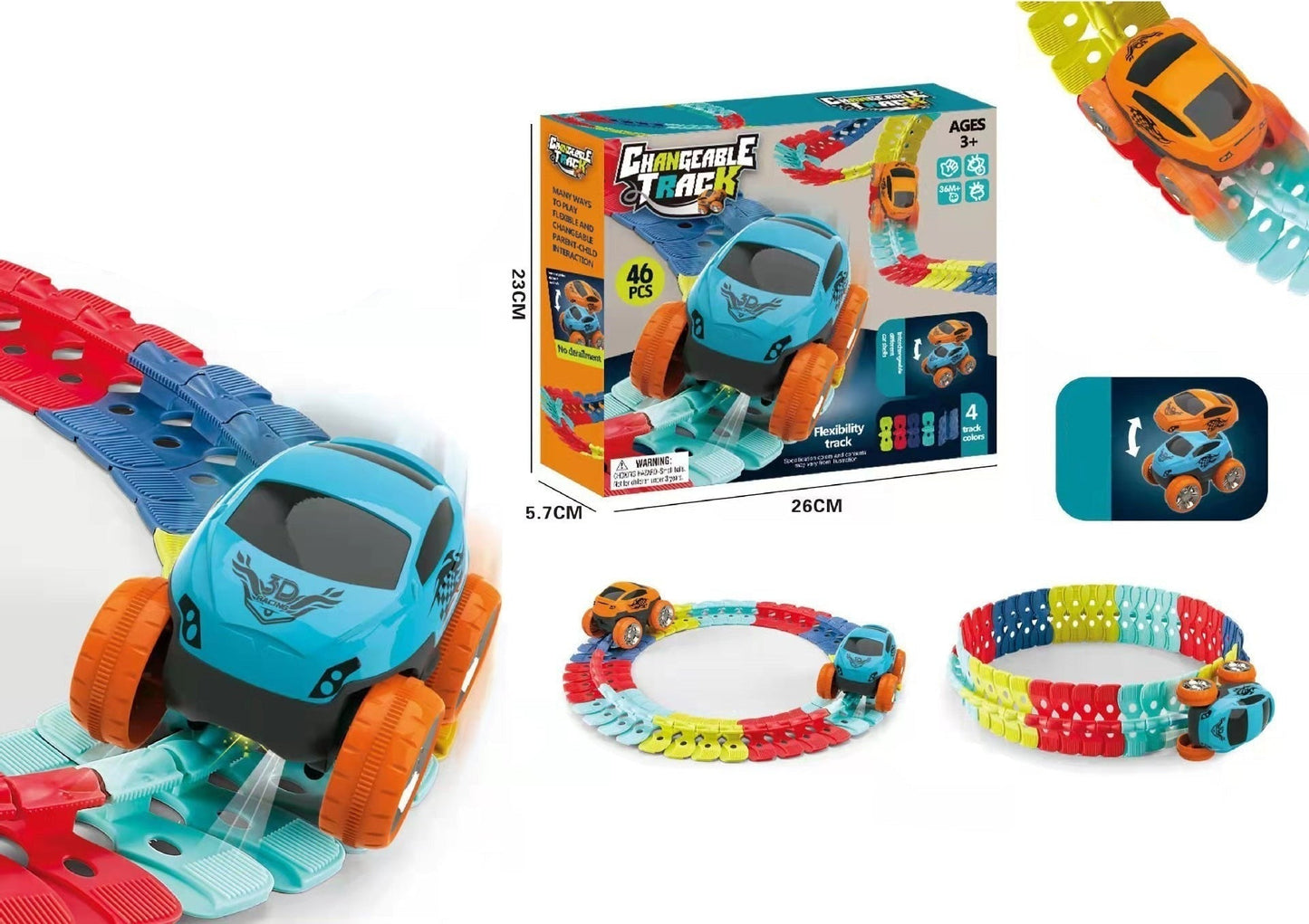 Fun Glow Racing Track Set for Children