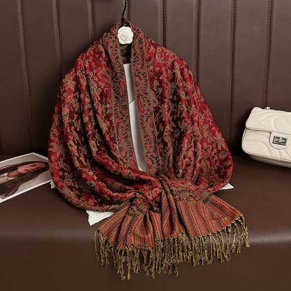 Soft Women's Cashmere Scarf Luxury Warm Print