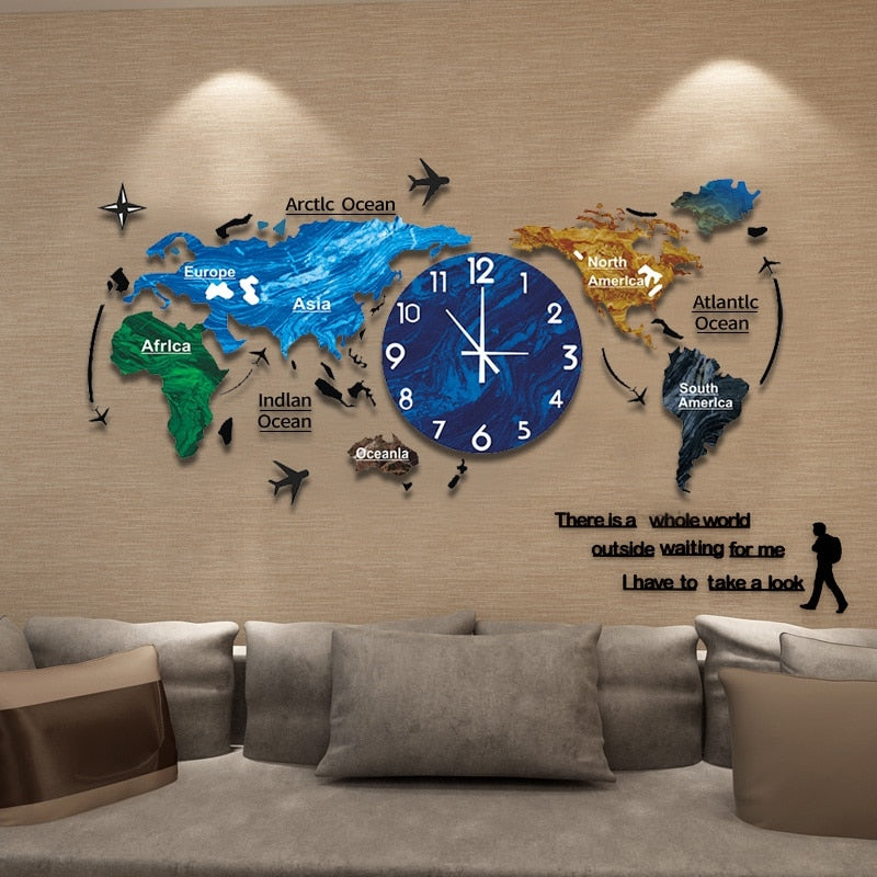 Creative 3D DIY Wall Clock Art Decor