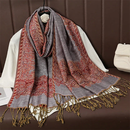 Soft Women's Cashmere Scarf Luxury Warm Print