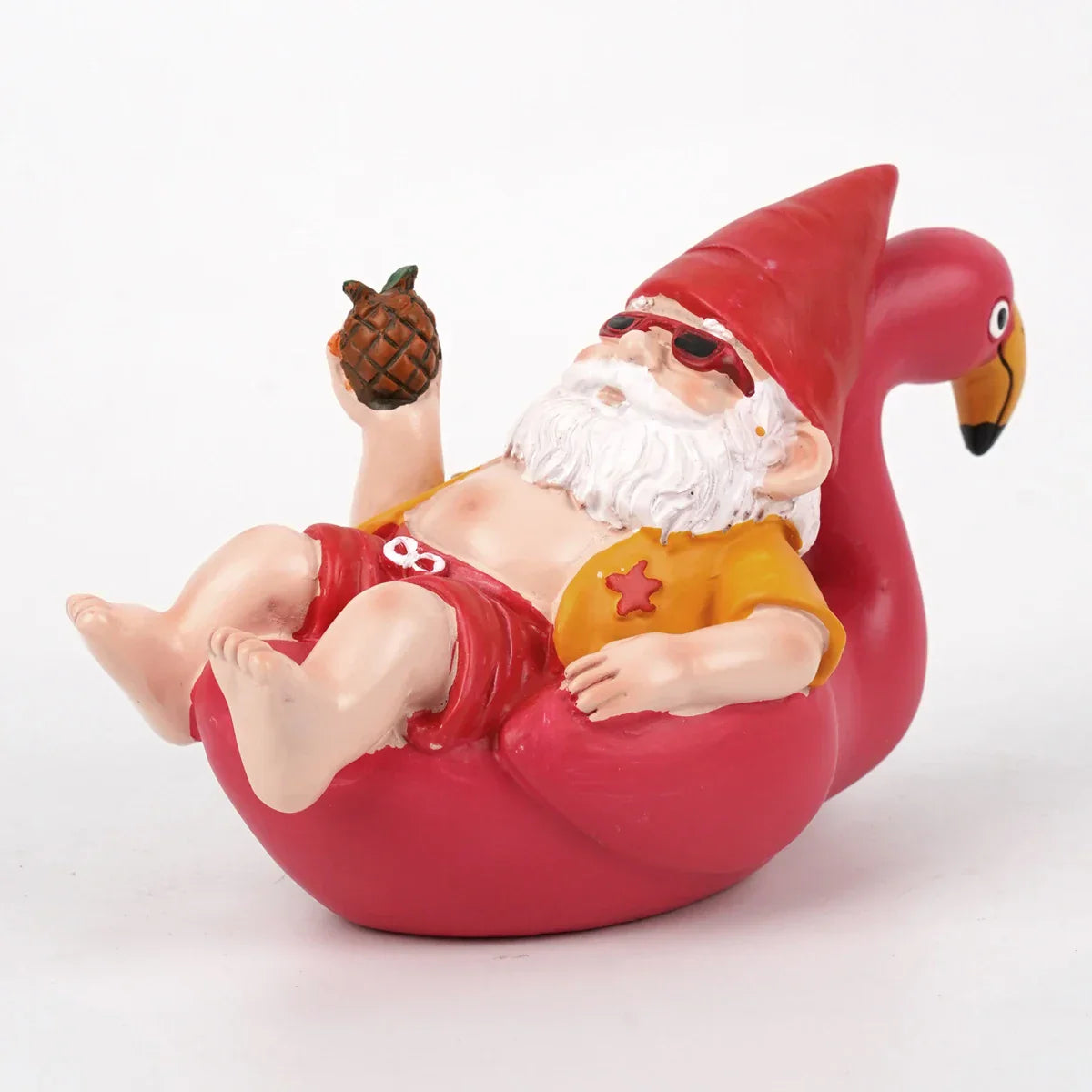 Colorful Garden Gnome Figurine with Pineapple Decor - Fesara