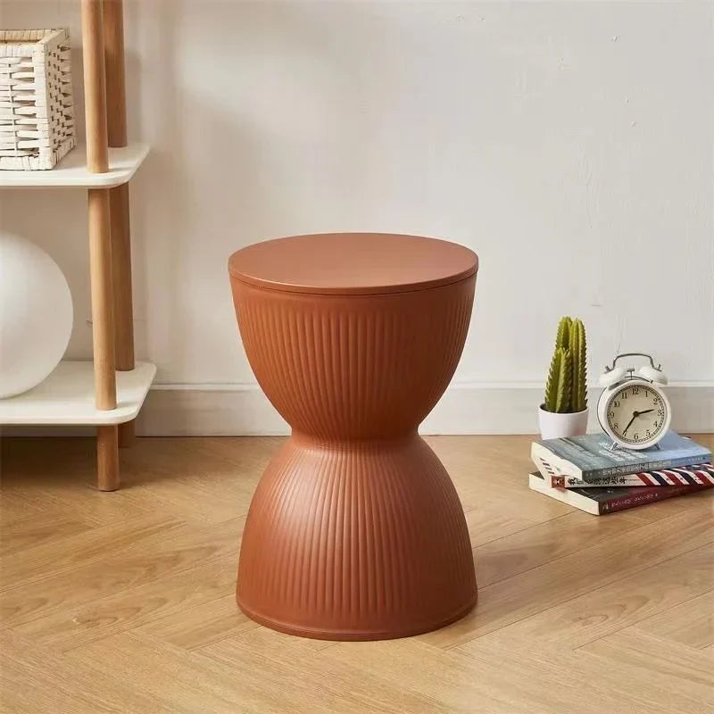 Modern Plastic Coffee Table with Sleek Hourglass Shape