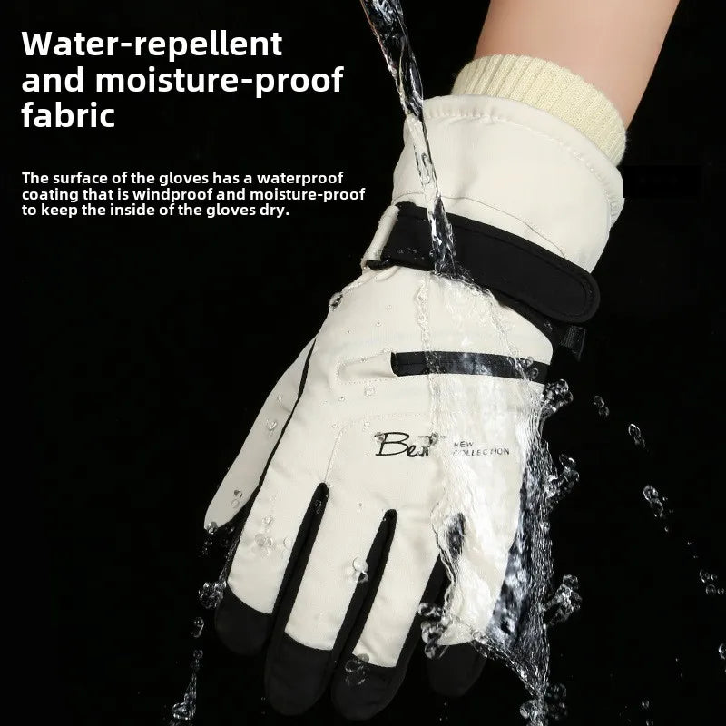 Warm Waterproof Ski Gloves with Touchscreen Fingers