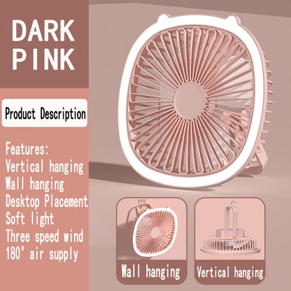 Portable Small USB Night Light Fan Cooler