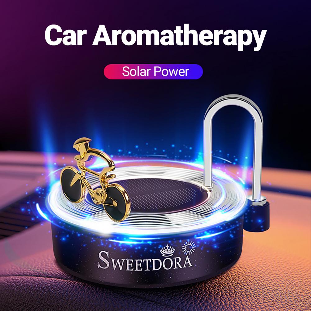 Compact Bike Shape Solar Powered Air Freshener Decor