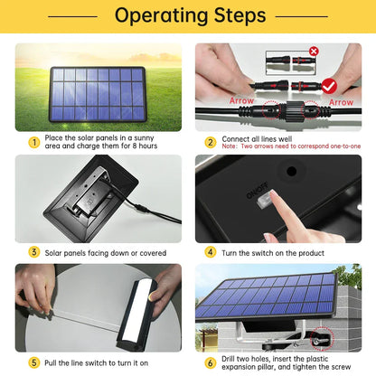 Solar Powered Lamp Outdoor Indoor IP65 Waterproof