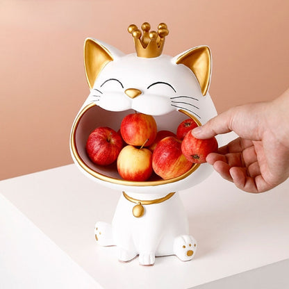 Lucky Cat Figurine Decorative Storage Container