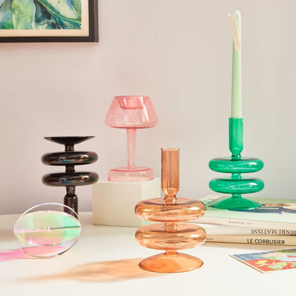 Unique Metal Spiral Candle Holders