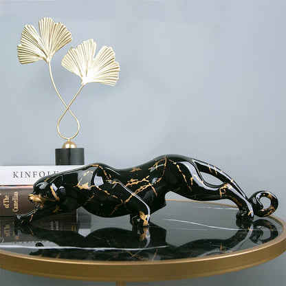 Exquisite Jaguar Figurine Decor Statue