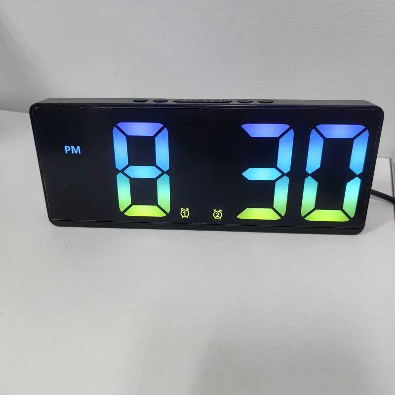 Compact LED Alarm Clock with Night Mode