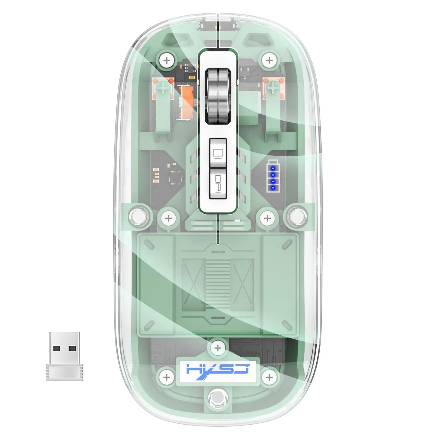 Clear Wireless Bluetooth Computer Mouse