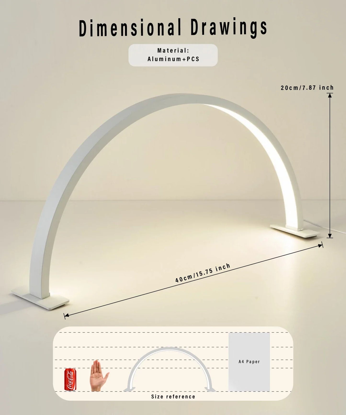 Portable LED Nail Light with Half Moon Design