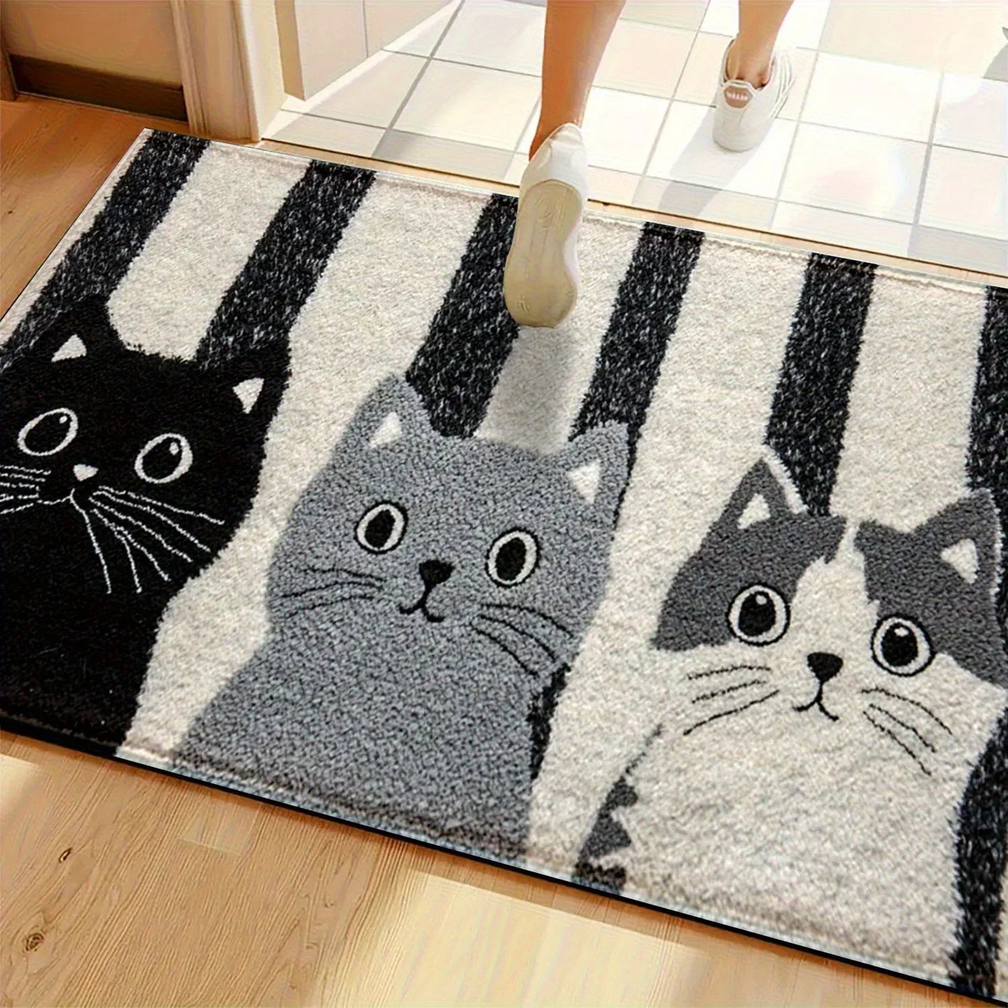 Colorful Cat Theme Rug | Soft & Waterproof Non-Slip Mat