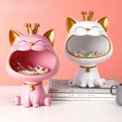 Lucky Cat Figurine Decorative Storage Container