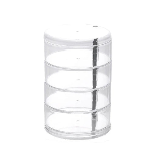 Clear 5 Tier Rotating Jewelry Cosmetic Box - Fesara