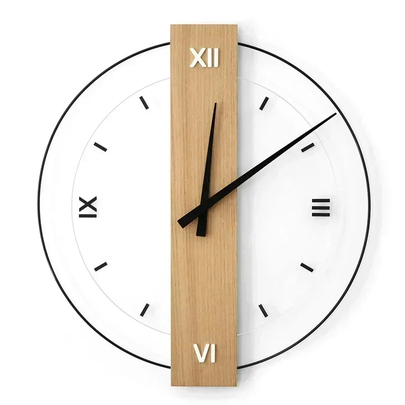 Quiet Wooden Silent Sweep Clock