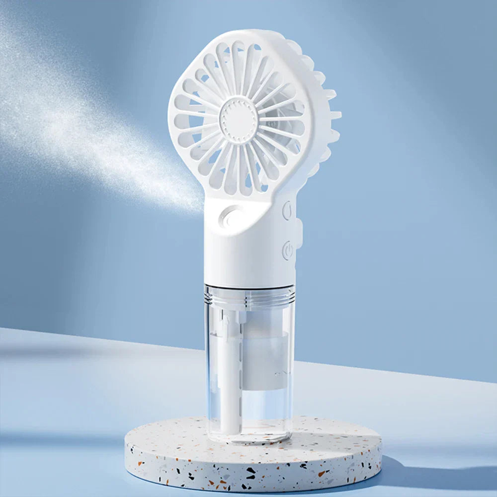 Compact Personal Misting Fan with USB Rechargeable Design - Fesara