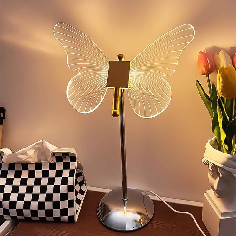 Colorful Rainbow Glass Table Lamp