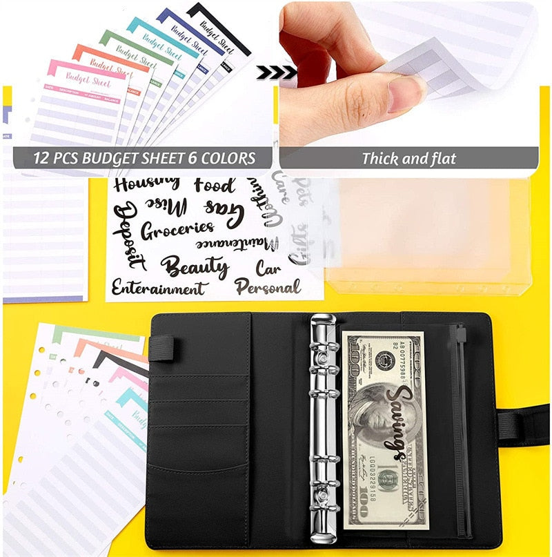 Premium Leather Wallet Notebook Organizer