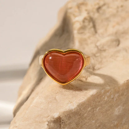 Beautiful Rose Gold Heart Shaped Ring