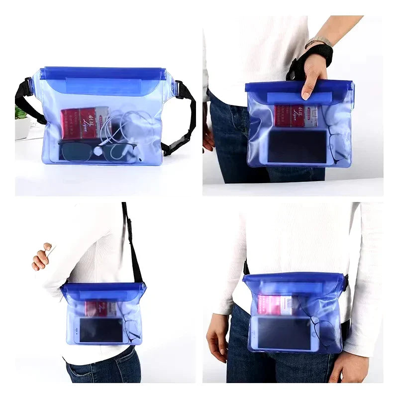 Waterproof Phone Pouch with 3 Layer Seal & Adjustable Belt