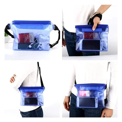 Waterproof Phone Pouch with 3 Layer Seal & Adjustable Belt