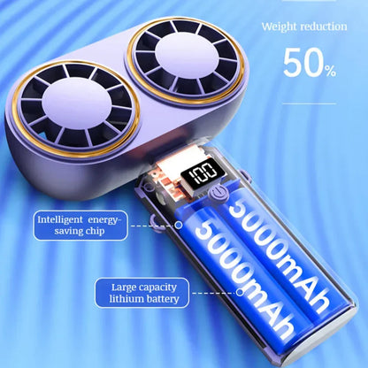 Portable Rechargeable Handheld Fan with Digital Screen
