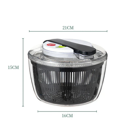 Easy Clean Salad Spinner with Lid and Non Slip Base - Fesara