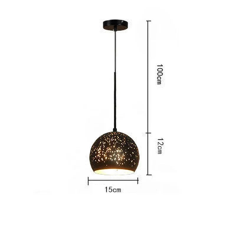 Rustic Metal Pendant Light in Classic Industrial Style