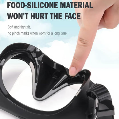 Premium Dive Mask Snorkel Set with Wide View Lens