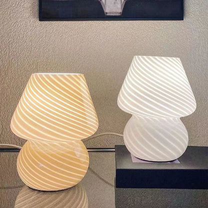 Stunning Glass Mushroom Table Lamp
