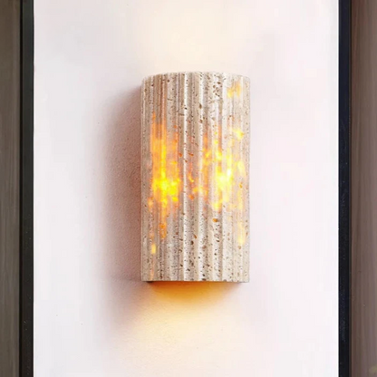 Contemporary Stone Outdoor LED Wall Lamp