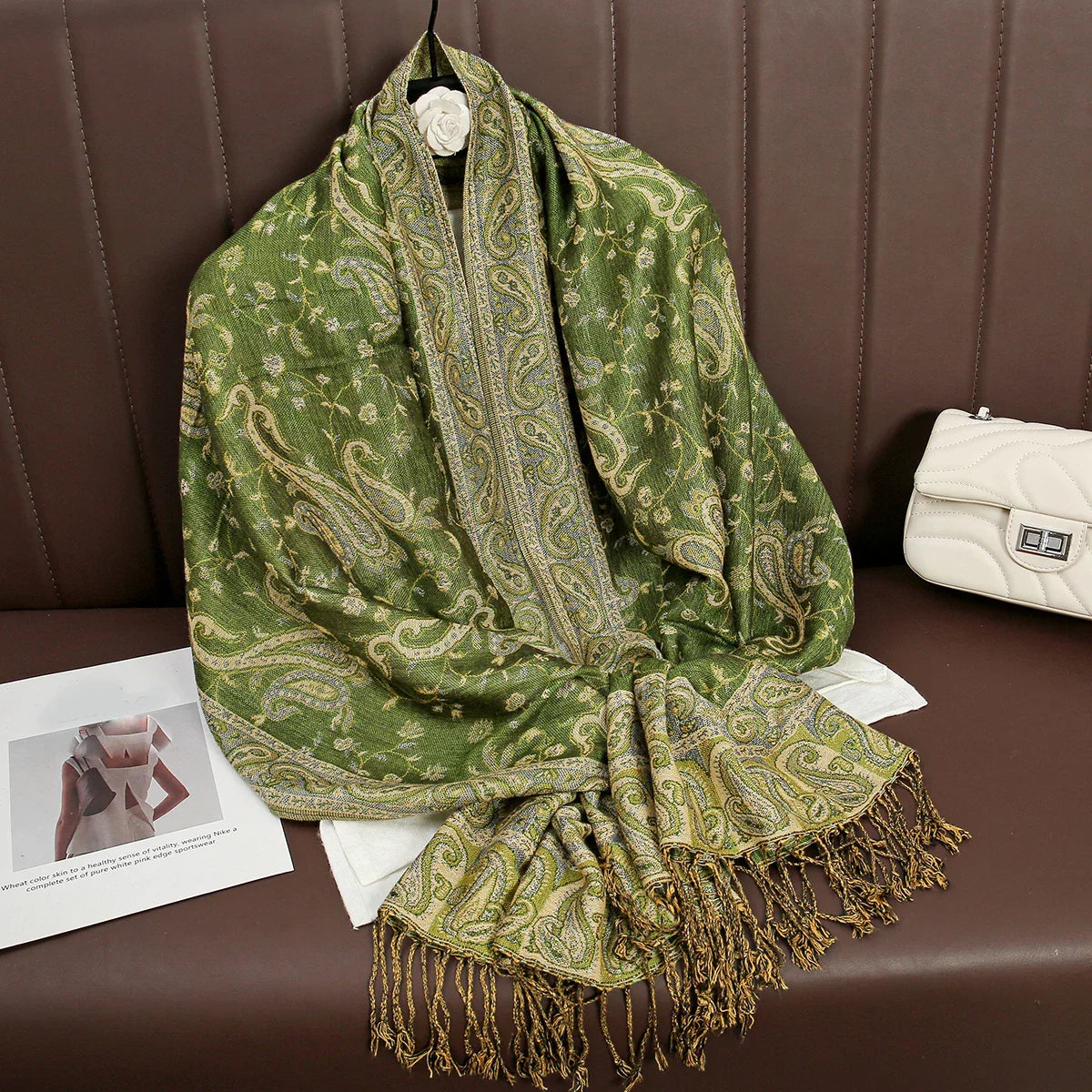 Soft Women's Cashmere Scarf Luxury Warm Print